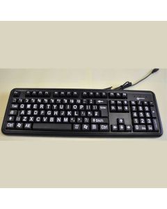 Large Print Keyboard (USB) White on Black