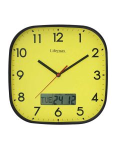 Lifemax Clear Time Day-Date Wall Clock