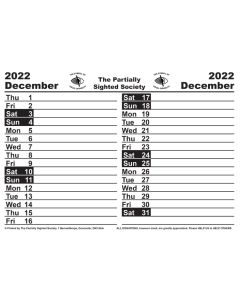 A3 Month-to-a-View Calendar