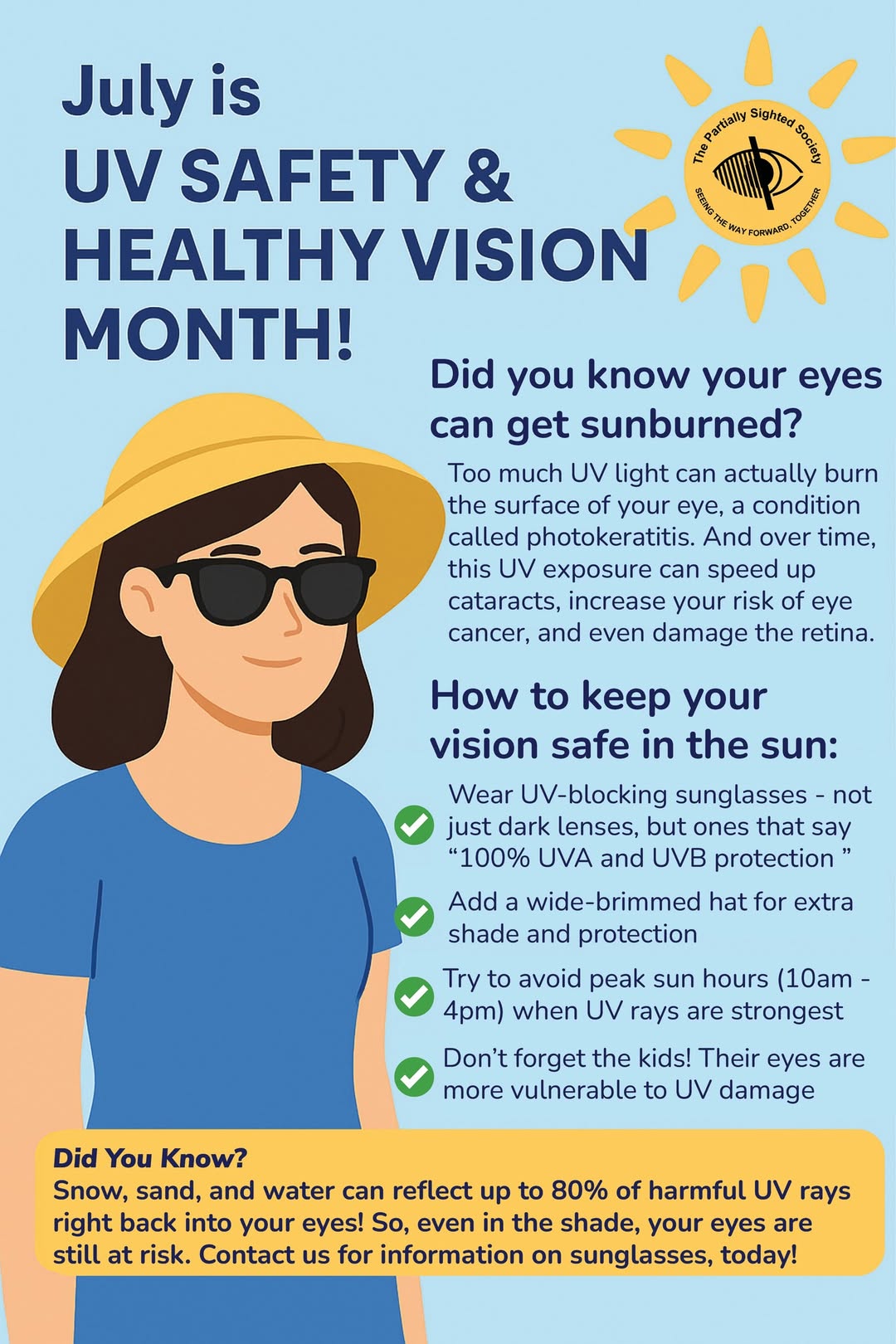 July is UV Safety & Healthy Vision Month